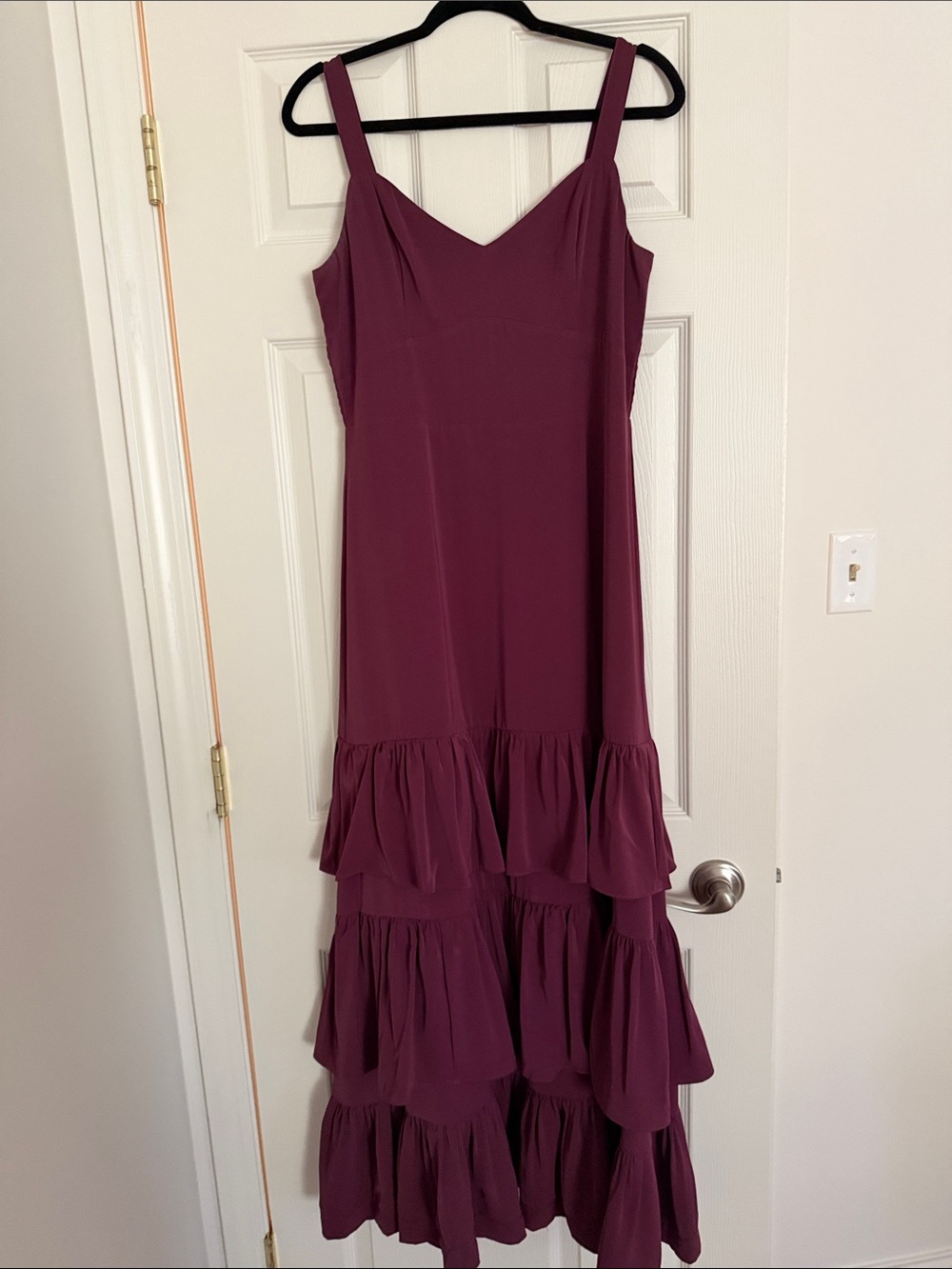 Abercrombie & Fitch Tiered Maxi Dress in Purple Size Medium Tall Like New